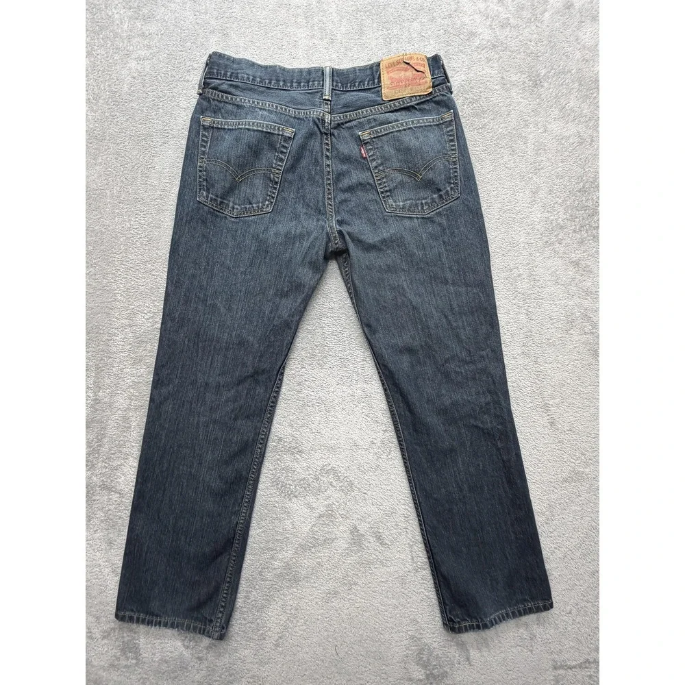 Levis 514 Jeans Mens Measured 32x27 Blue Straight Regular Denim Button‎ Fly
